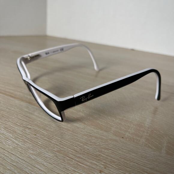 Ray-Ban RB5114 2097 Rectangle Black White Eyeglasses Frame Only 52-16-135 - Picture 3 of 8